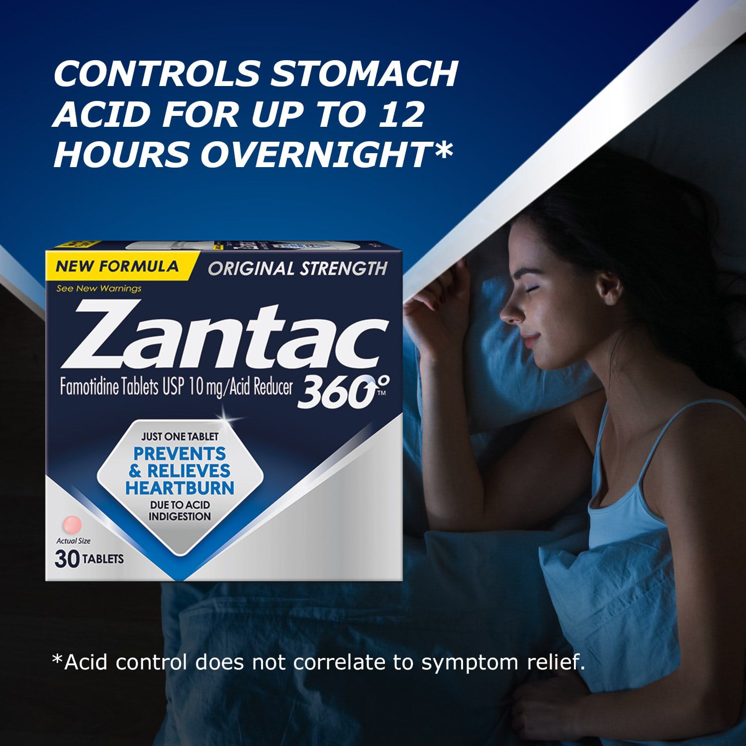 Zantac 360 Maximum Strength Acid Reducer, 10 mg Tablets, 30 ct.